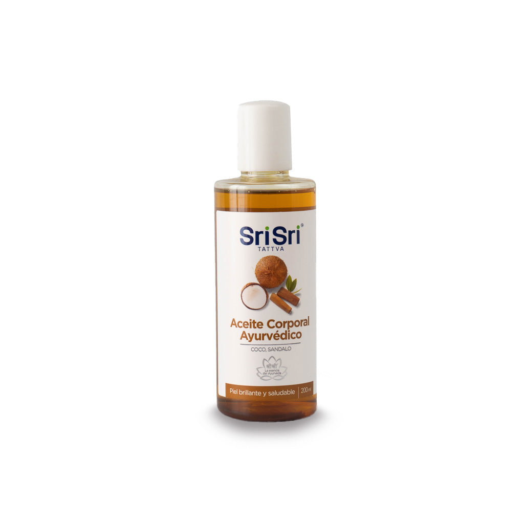 ACEITE CORPORAL AYURVÉDICO CON COCO Y SÁNDALO - 200gr